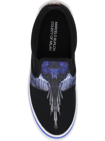 Marcelo Burlon Wings Print Slip-on Sneakers