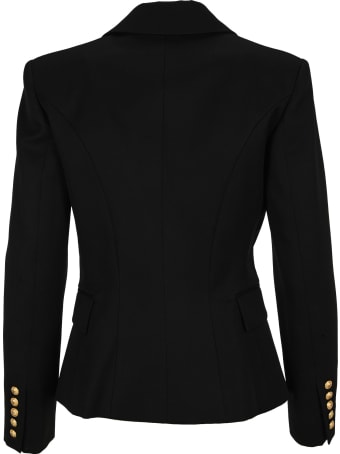 Balmain Black Wool Single-button Blazer