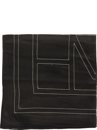 Totême Embroidered Monogram Silk Scarf