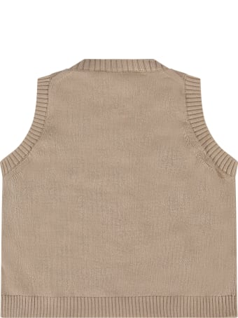 Zhoe & Tobiah Beige Vest For Baby Boy