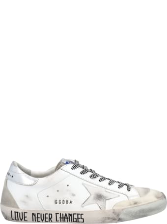 Golden Goose Super-star Sneakers With White Star And Handwritten Lettering On The Foxing