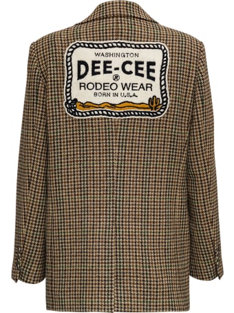 Washington Dee-Cee Pied De Poule Cotton Blazer With Patch
