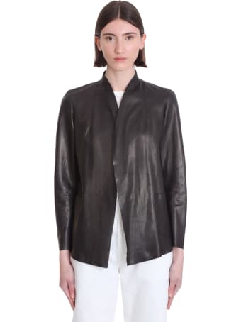 Salvatore Santoro Leather Jacket In Black Leather