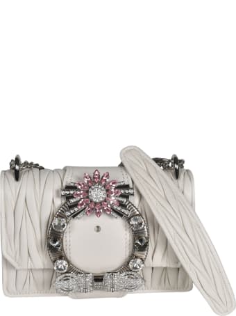 Miu Miu Matelassé Embellished Shoulder Bag