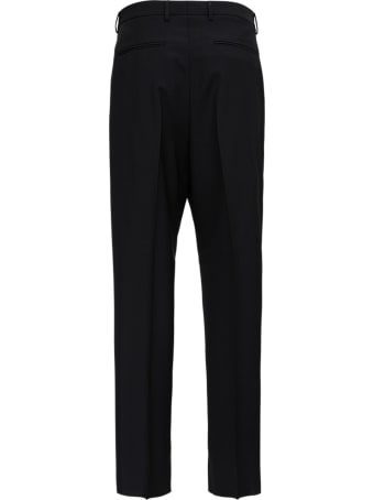 Valentino Black Mohair Wool Blend Pants