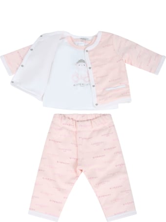 Givenchy Pink Tracksuit For Baby Girl