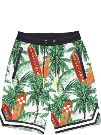 MC2 Saint Barth Vintage Surfboards Print Boy Swim Shorts With Tape Finish