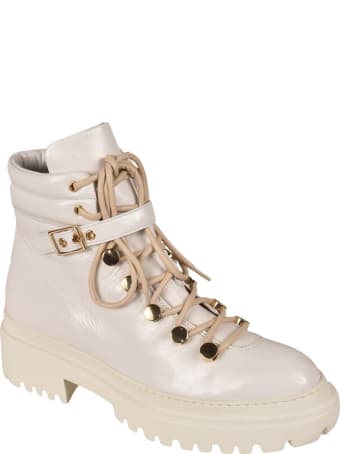 L'Autre Chose Padded Detail Lace-up Ankle Boots