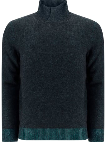 Mens Clothing Sweaters and knitwear Turtlenecks Malo Cashmere High Neck Sweater Vanisè in Blue for Men 
