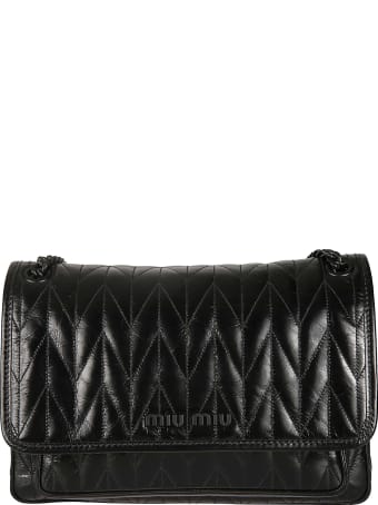 Miu Miu Patterned Quilt Flap Shoulder Bag