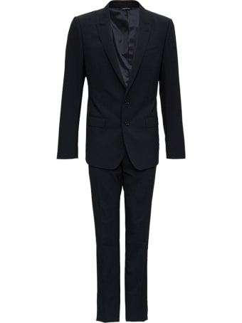 Dolce & Gabbana Black Wool Tailored Suit