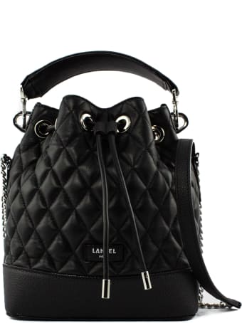 Lancel Black Quilted Leather Bucket Bag