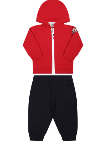 Moncler Multicolor Tracksuit For Baby Boy With Iconic Patch