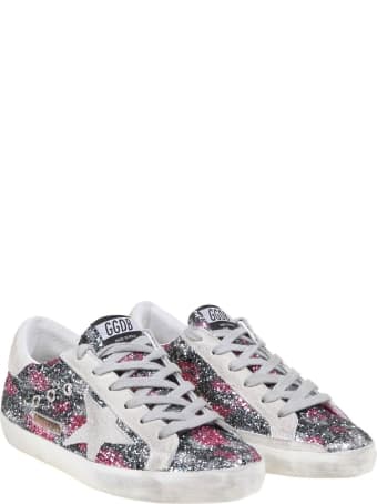 Golden Goose Super Star Sneakers In Glitter Leopard