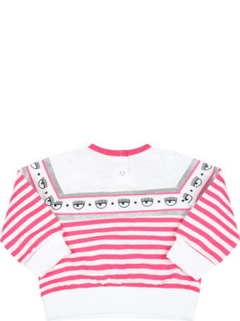 Chiara Ferragni Multicolor Sweatshirt For Girl With Iconic Eyes