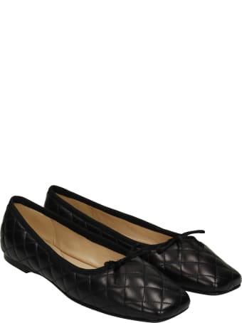 Fabio Rusconi Ballet Flats In Black Leather