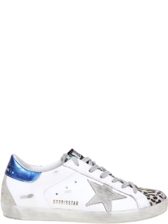 Golden Goose Super Star White With Leopard Print