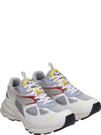 Axel Arigato Marathon Sneakers In White Leather And Fabric