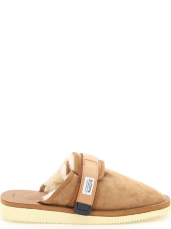 SUICOKE Zavo Suede Sabot With Shearling