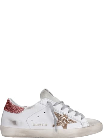 Golden Goose Superstar Sneakers In White Leather