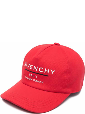 Givenchy Kid Red Givenchy Label Baseball Cap