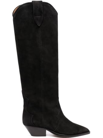 Isabel Marant Denvee Boots In Black Suede
