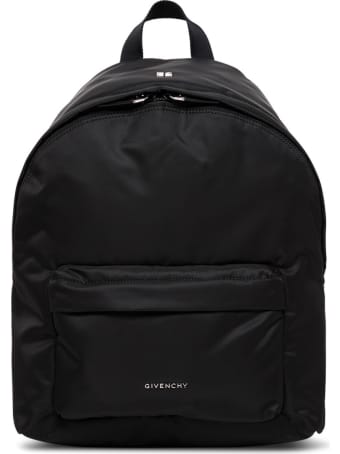 Givenchy Essential Backpack In Black Nylon With Logo