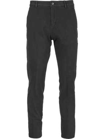 Cruna Marais Slim Fit Trousers In Night Blue Stretch Cotton Gabardine