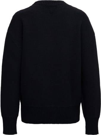 Bottega Veneta Black Wool Sweater With Rings Detail