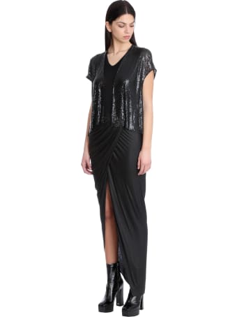 Rick Owens Lilies Skirt In Black Viscose
