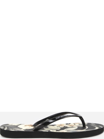Emporio Armani Floral Print Pvc Flip Flops