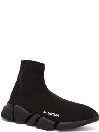 Balenciaga Speed 2 Black Knit Sneakers