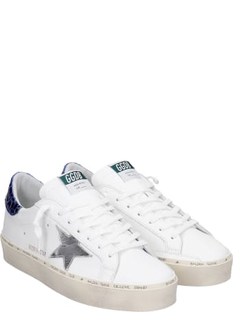 Golden Goose Hi Star Sneakers In White Leather