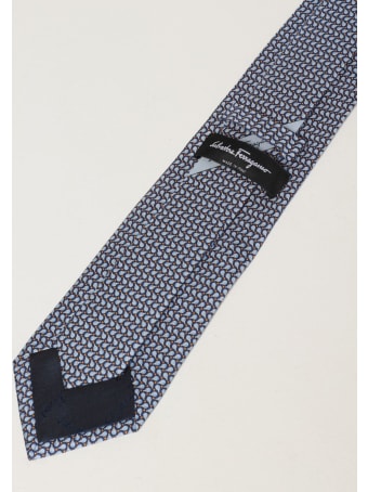Salvatore Ferragamo Tie Salvatore Ferragamo Tie In Micro Patterned Silk