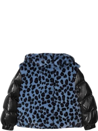 Moncler Blue Moncler Enfant Girl Down Jacket