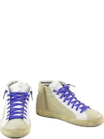 P448 Beige Shiny Leather Mid-top Women's Sneakers