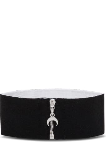 Marine Serre Moon Collar In Balck Stretch Knit