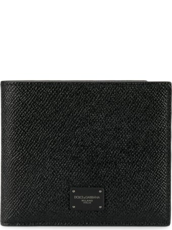 Dolce & Gabbana Black Leather Wallet With Logo