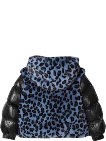 Moncler Blue Moncler Enfant Girl Down Jacket