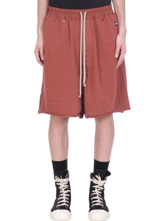 DRKSHDW Faun Shorts In Bordeaux Cotton