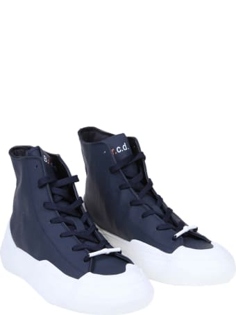 Barracuda High Sneakers In Blue Leather