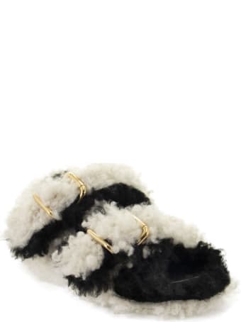 Marni Fussbett - Shearling Buckled Sandals