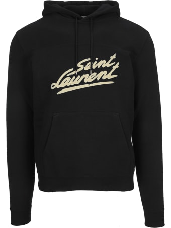 Saint Laurent Signature Logo Hoodie