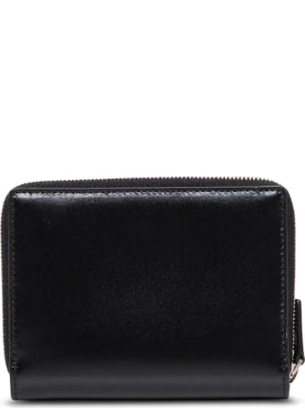 Balenciaga Black Leather Bifold Wallet With Logo