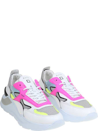 D.A.T.E. White Leather Sneakers