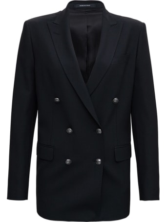 Tagliatore Double-breasted Jasmine Blazer In Wool Blend