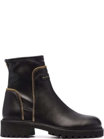 Giuseppe Zanotti Black Leather Ankle Boots With Logo