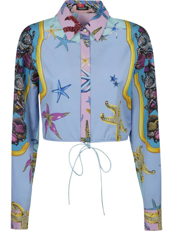 Versace Cropped Length Printed Shirt