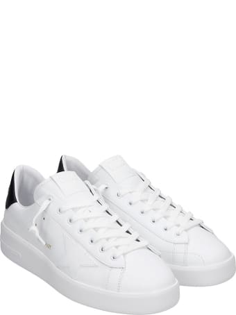 Golden Goose Pure Star Sneakers In White Leather