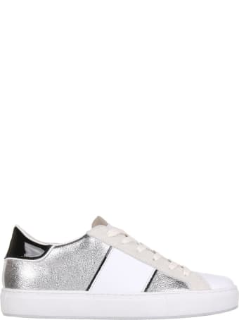 Crime london Sneaker In Silver Leather